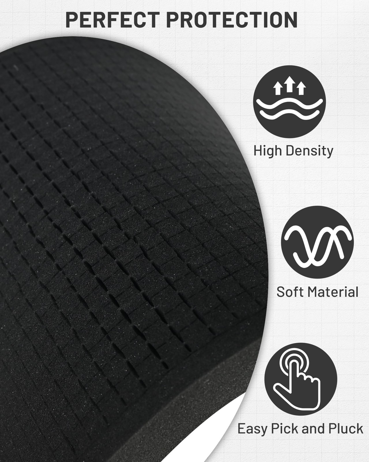 Pick and Pluck Foam 4-Pack (2P 16x12x2″+2P 16x12x0.4″). Tool Foam Organizer, …