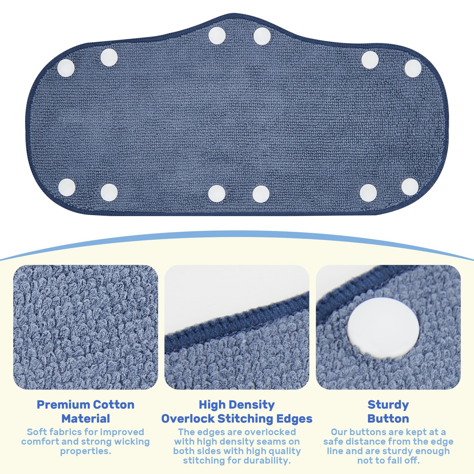 6 Pack Hard Hat Sweatbands Cotton Hard Hat Liners Reusable Washable Absorber