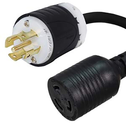 NEMA L21-30P to L5-20R Plug Adapter – 20A/120V, 12 AWG – Iron Box # IBX-5173-01