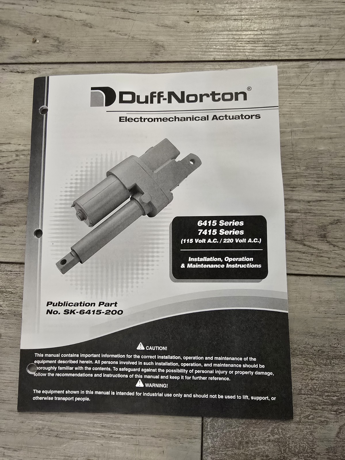 NEW Duff-Norton SPA6415-12 Linear Actuator 12″ Stroke 115VAC NOS w/ Box