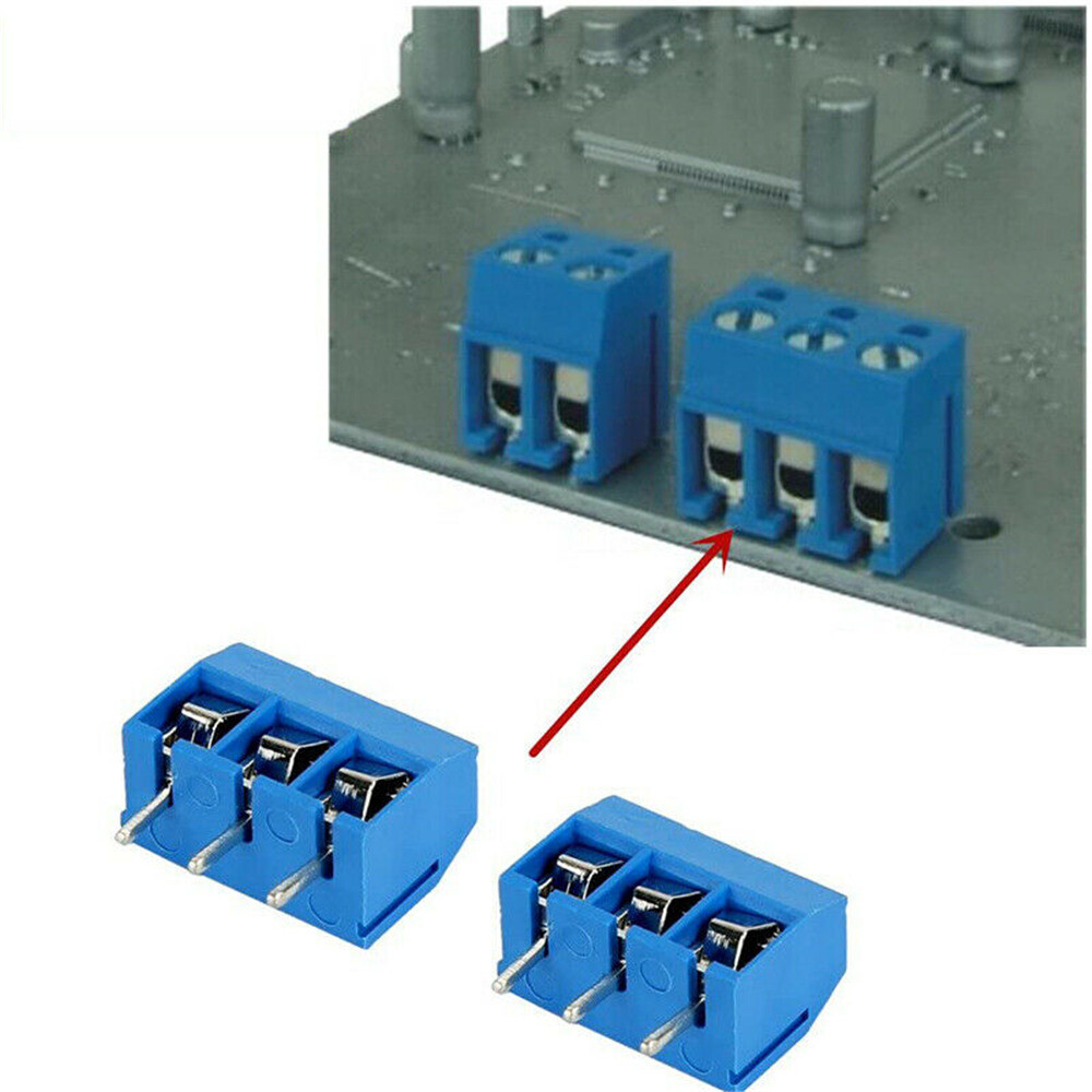 60pcs KF301-2P/3P PCB Mount Screw Terminal Block Connector 2/3Pin 5mm Pitch