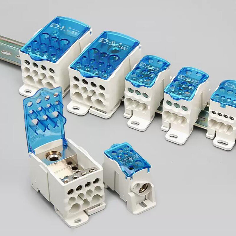 UKK80A UKK125A- UKK500A Wire Connector Terminal Block 1 In Many Out Din Rail Box
