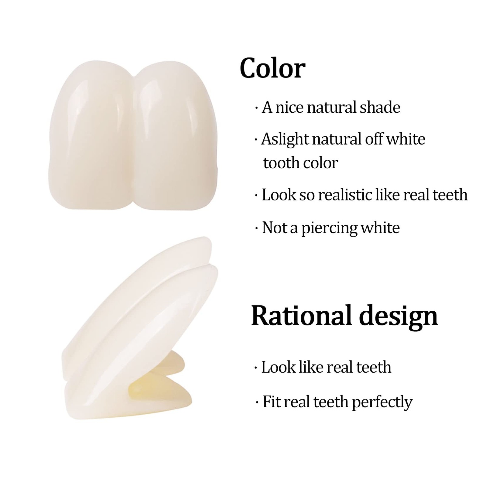 2 Pieces 17mm Deluxe Custom Big Buck Teeth Caps for Clown Bunny Hillbilly Costum