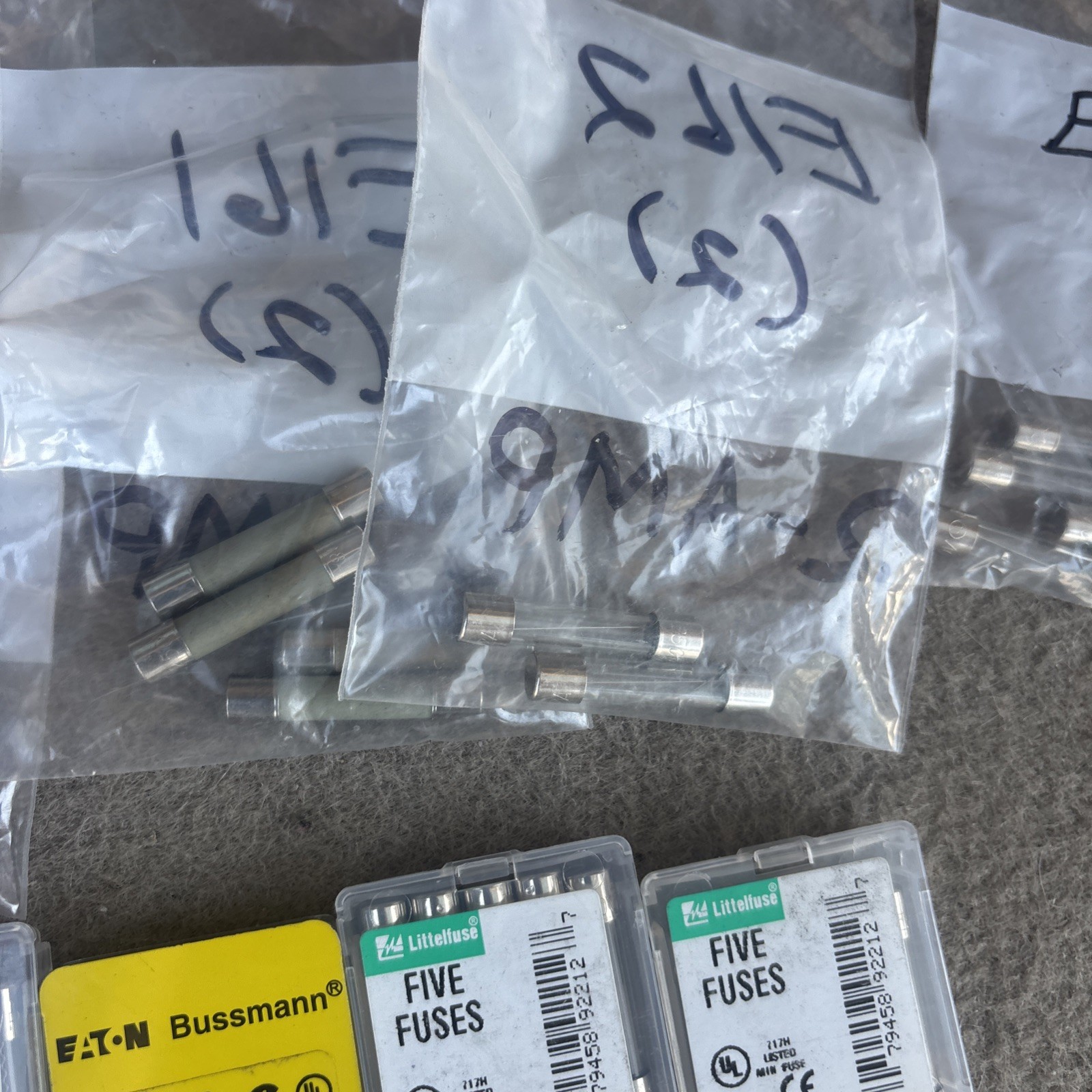 Various Fuses Multiple Brands and Sizes Lot of 45