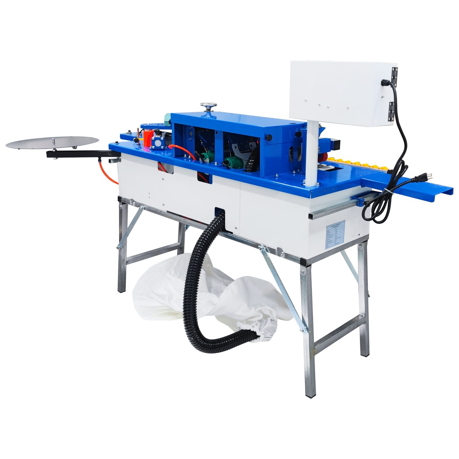 Woodworking Edge Bander for Curve Straight Line Edge Banding W/Dust Device,Stand