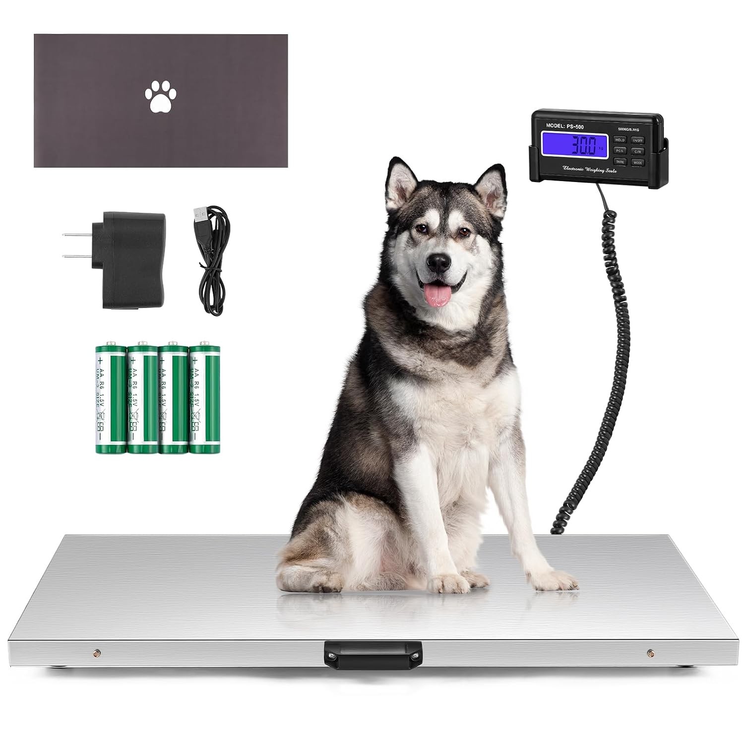 1100lb Pet Scale Stainless Steel Postal 0.2lb