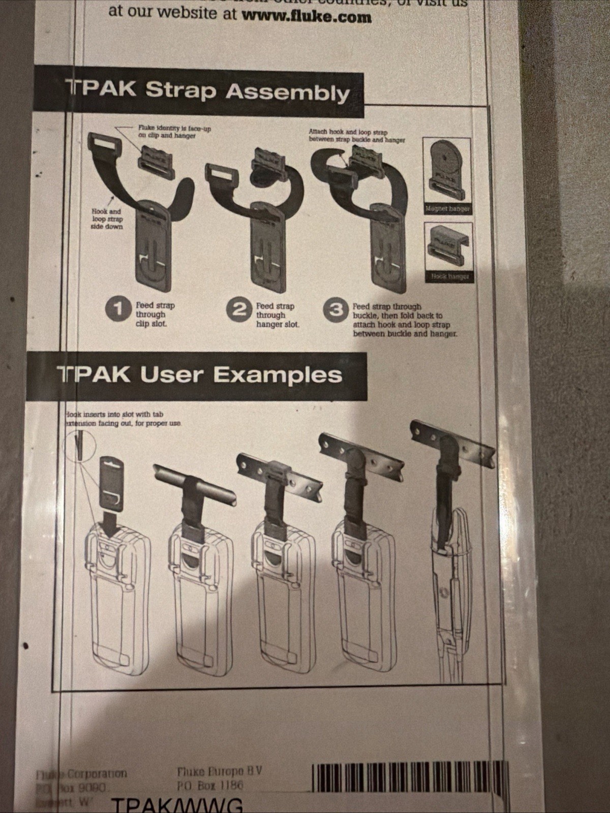 New Fluke TPAK Meter Hanging Kit (D30)