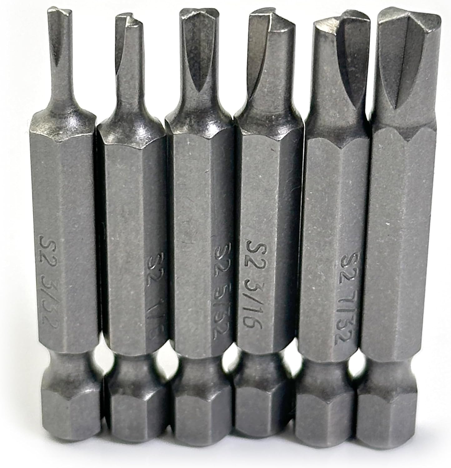 Type G Clutch Bits Set Fits Vintage American Cars, S2 Steel, 6 Sizes, 2 in Long,