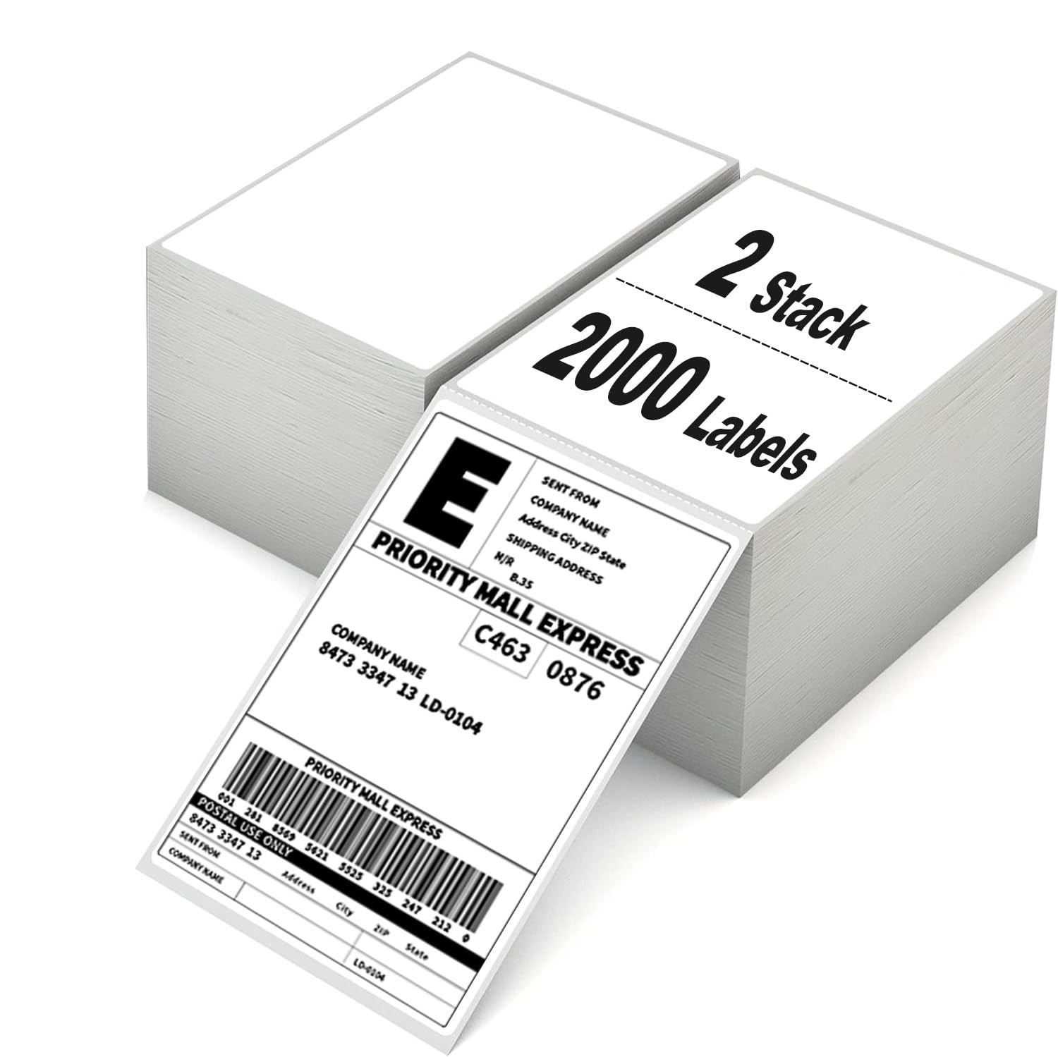 Thermal Labels 4×6 Fanfold Rollo Zebra MUNBYN Compatible 1000 Stack