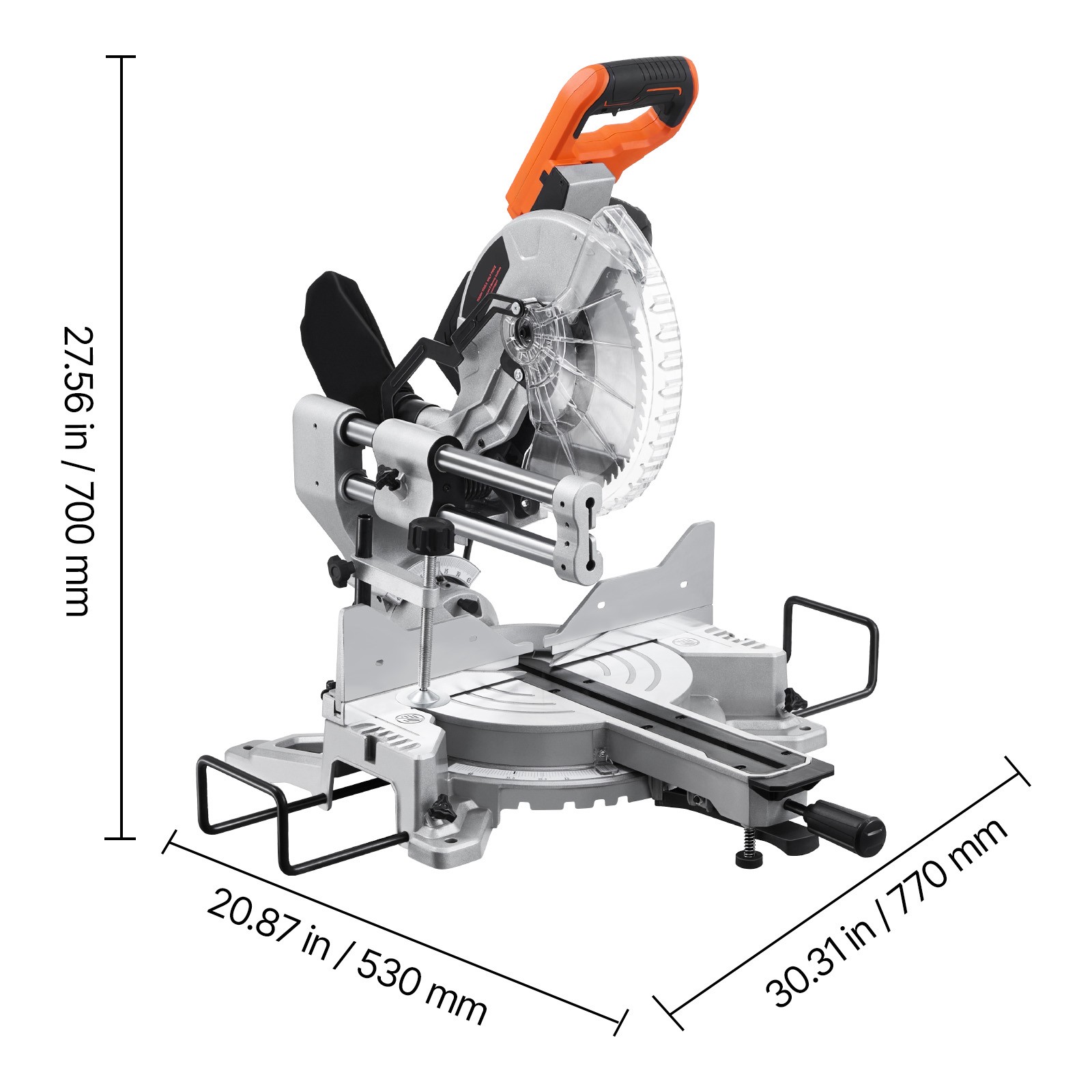 Sliding Compound Miter Saw 10-In Blade 15 Amp Motor Corded Double Bevel 60-Tooth