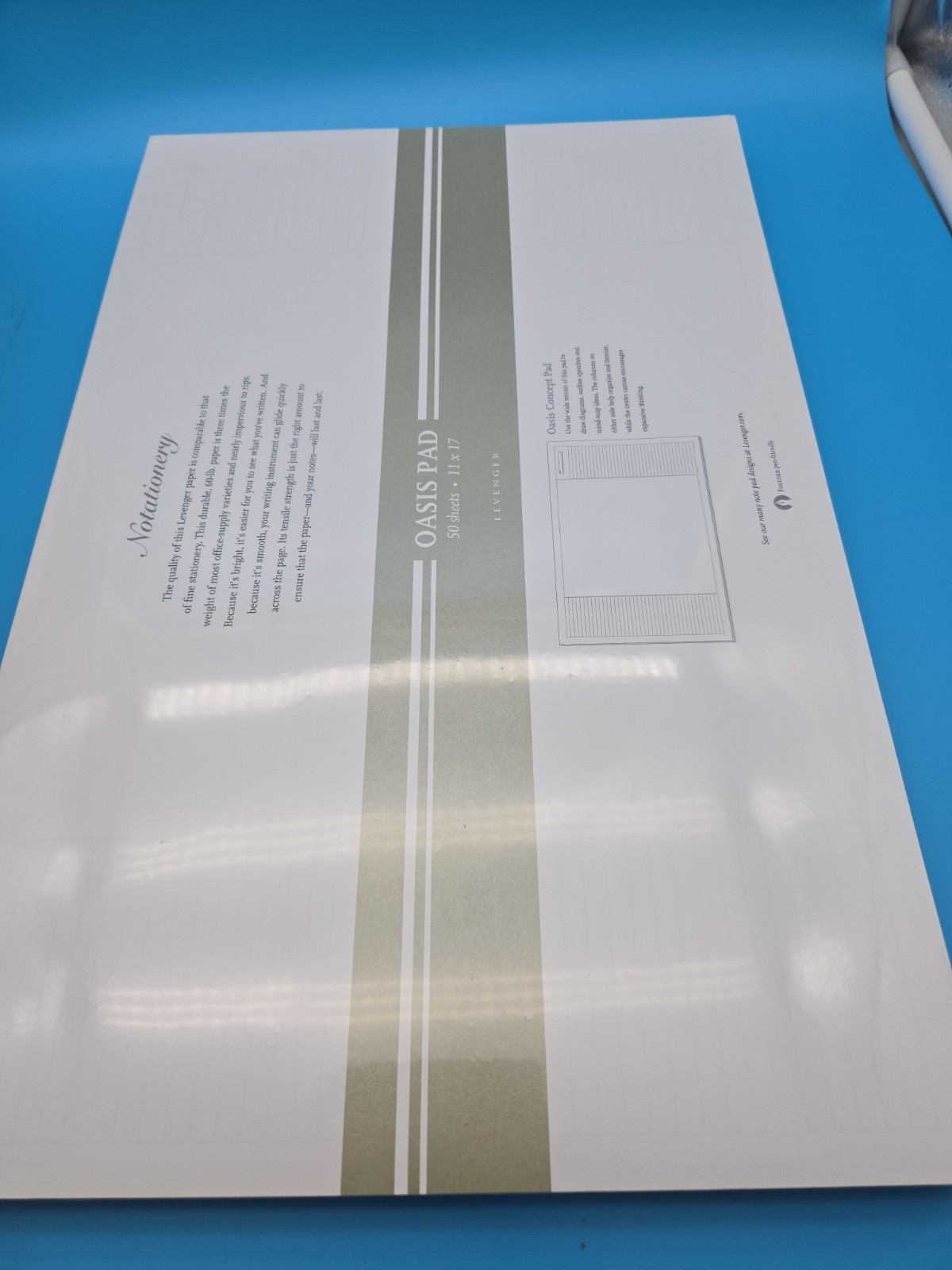 Levenger Freeleaf Notationery Paper Oasis Pad 50 Sheets X 3=150 Sheets SEALED