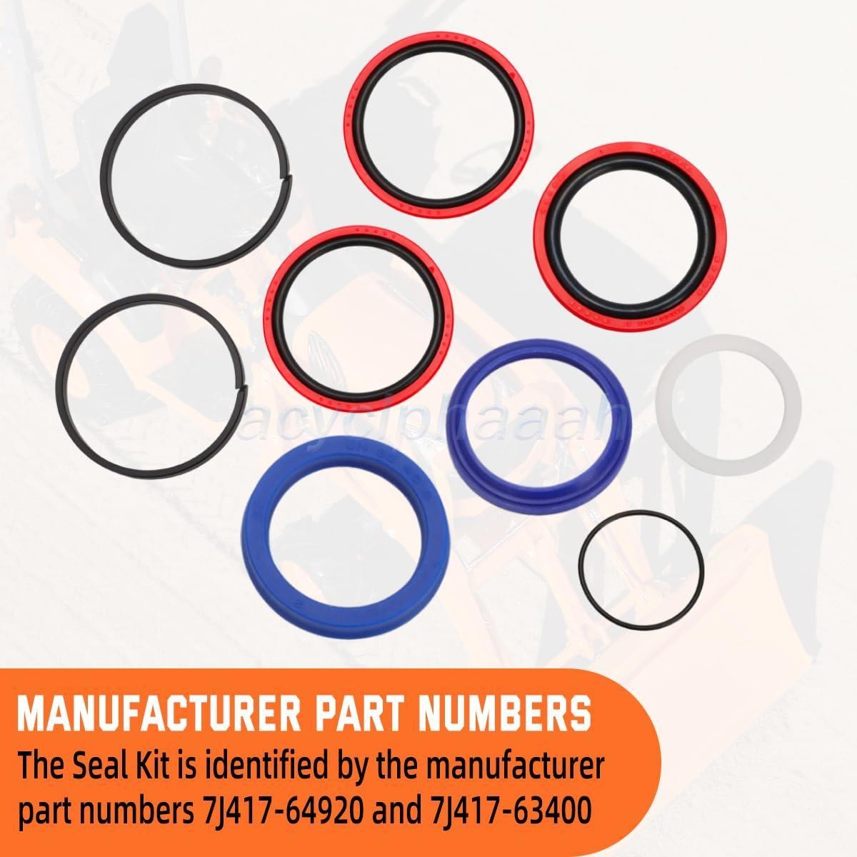 Seal Kit For Kubota 7J417-64920, 7J417-63400 loader cylinder LA1153S, 54A/E/S/SU