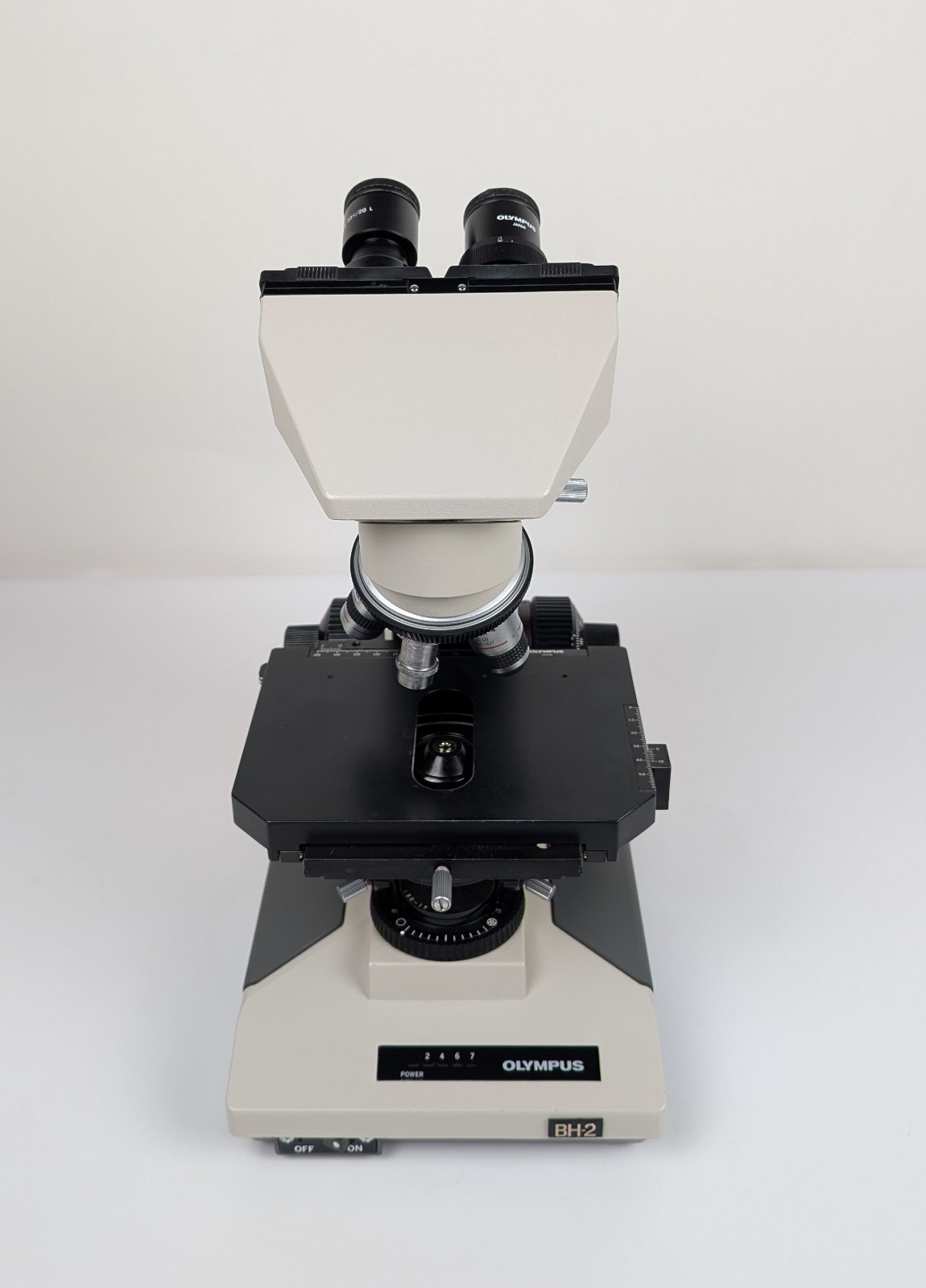 Olympus BH-2 Microscope 4x 10x 40x 100x Oil w/ WHK 10x/20 – Tested
