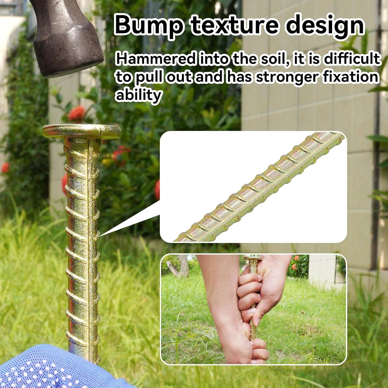 23-Inch Long Rebar Stakes – 1/2 Inch Diameter Heavy Duty Galvanized Steel Ground