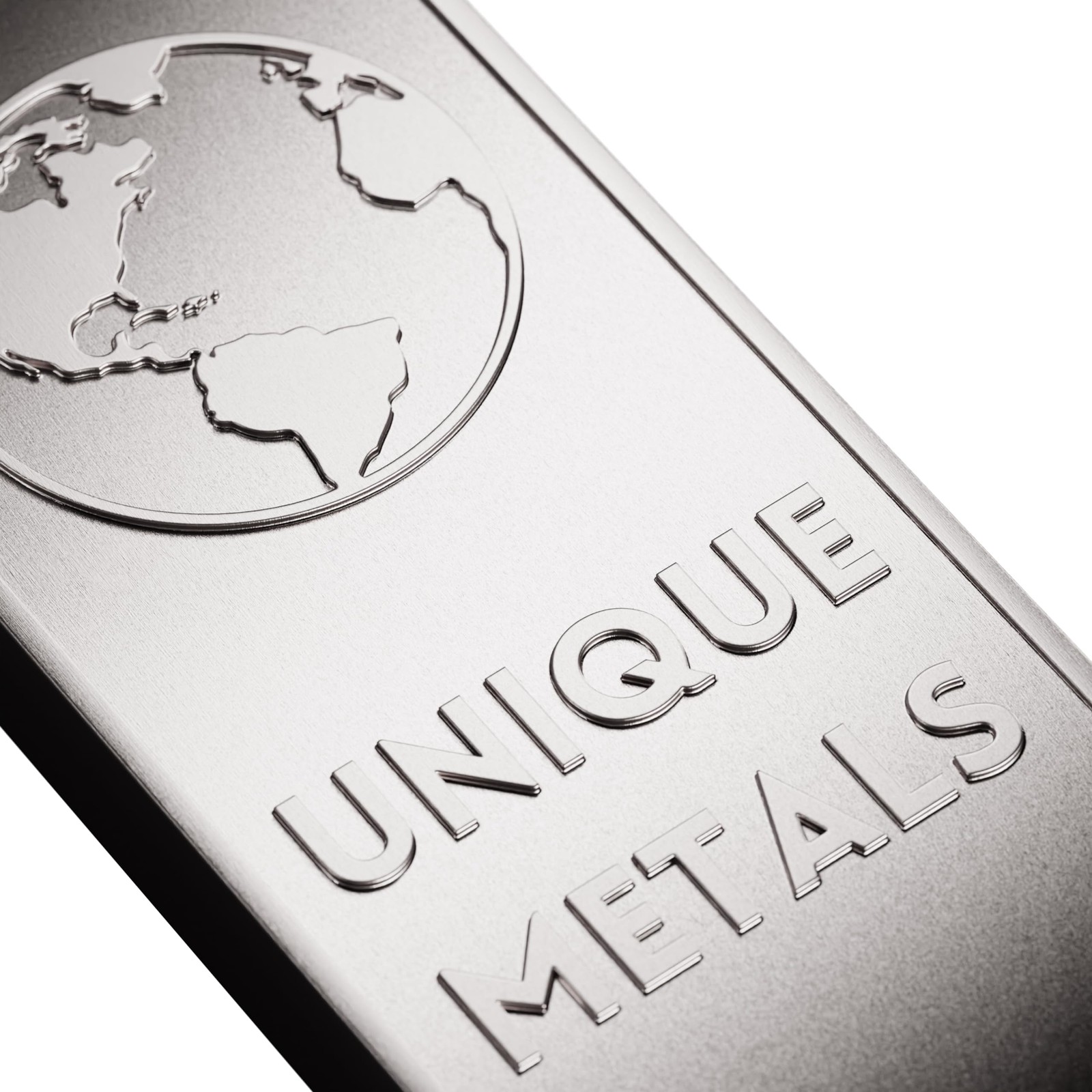 One Bar of 1 Pound (lb) Aluminum Bullion 6.5 x 2.5 x 0.5 inches, Silver