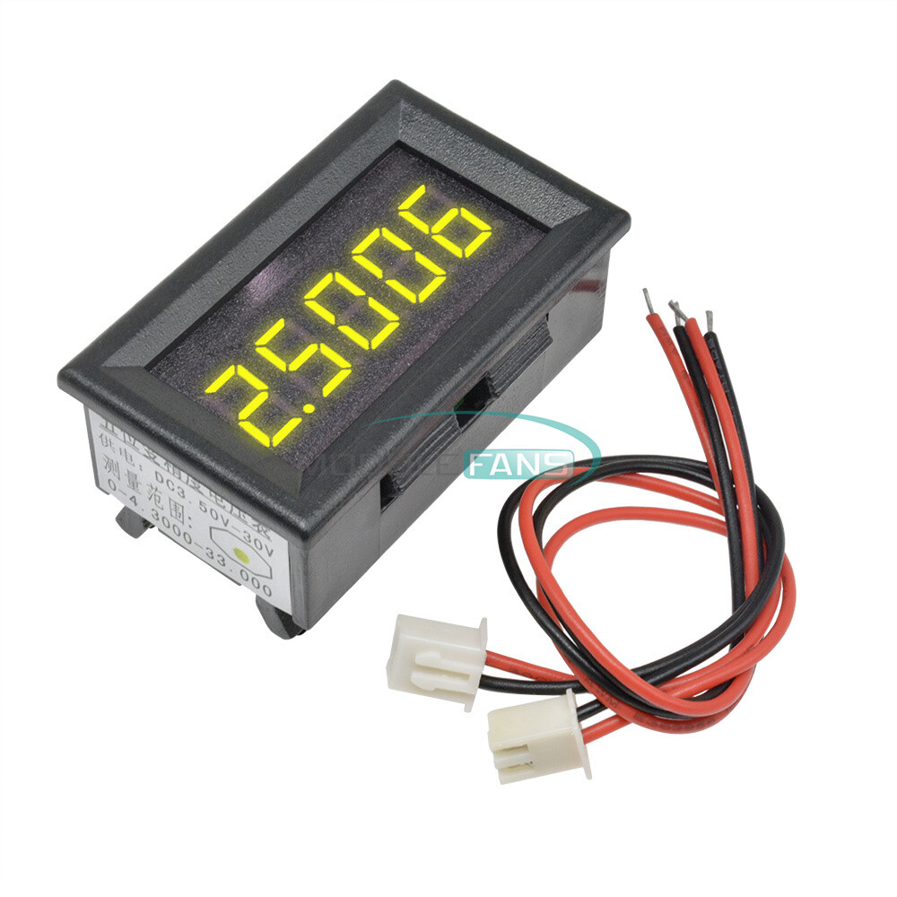 Yellow DC 0-4.3000-33.000V 5 Digit Precision Digital Volt meter Voltage Panel