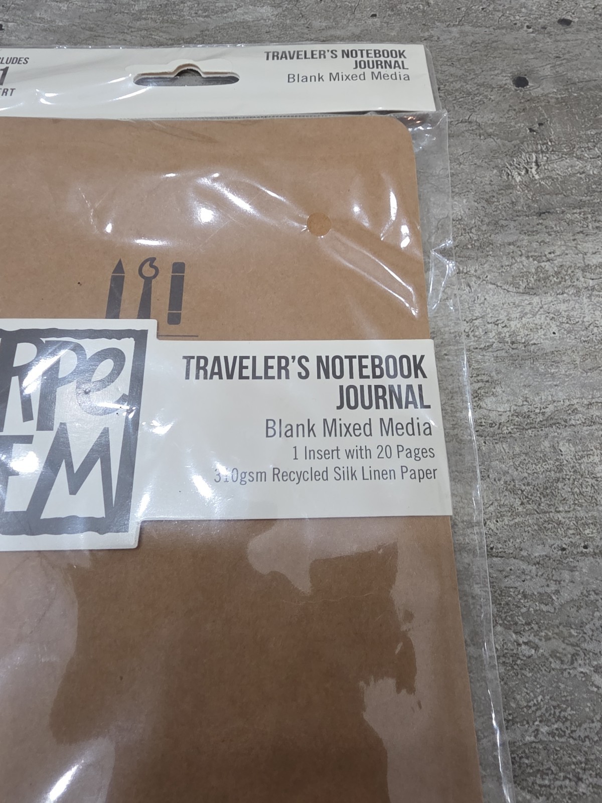 Carpe Diem Traveler’s Notebook Insert Blank Mixed Media Silk Paper 48 Sheets