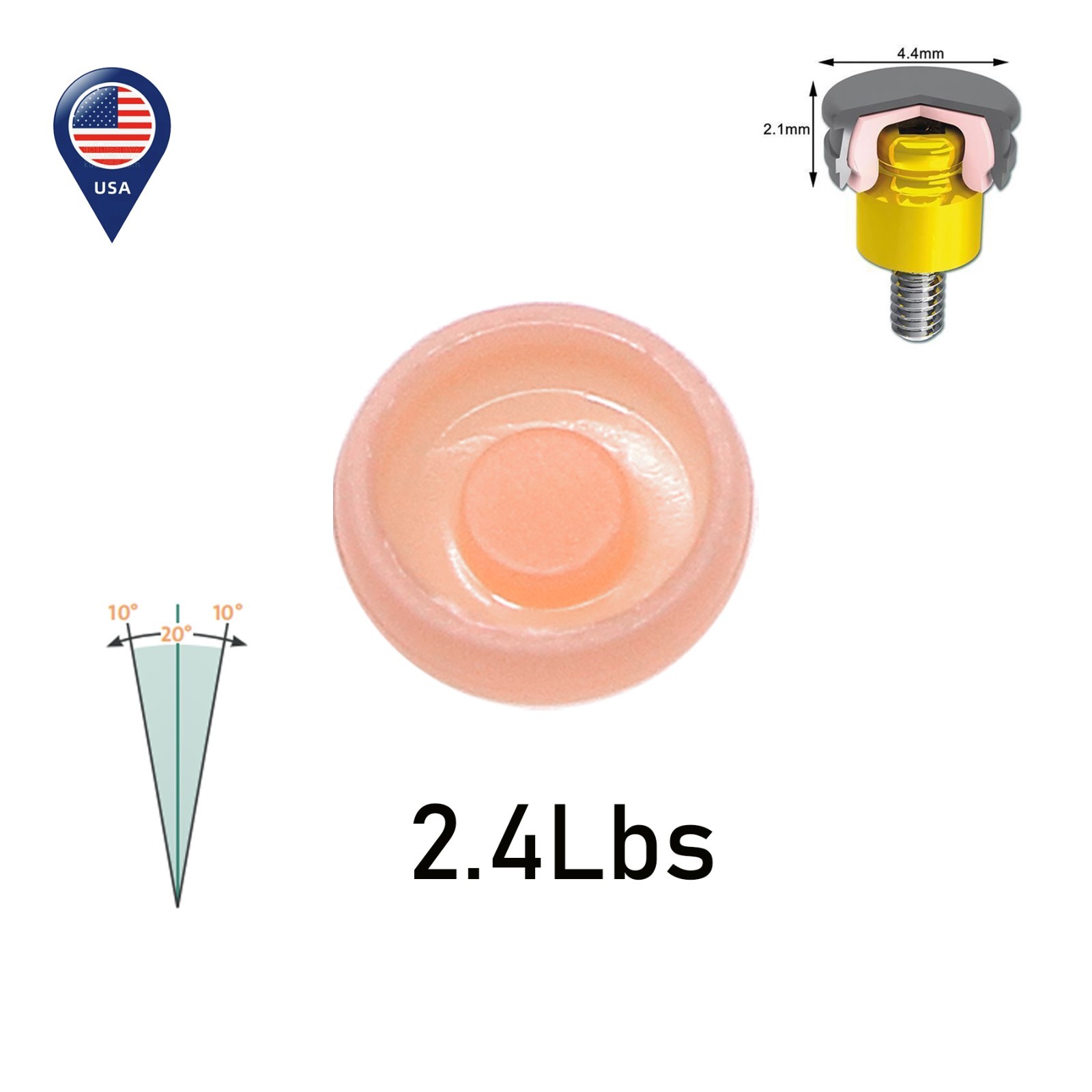 US Dental Overdenture Retention Caps For Implant Locator Abutment Inserts