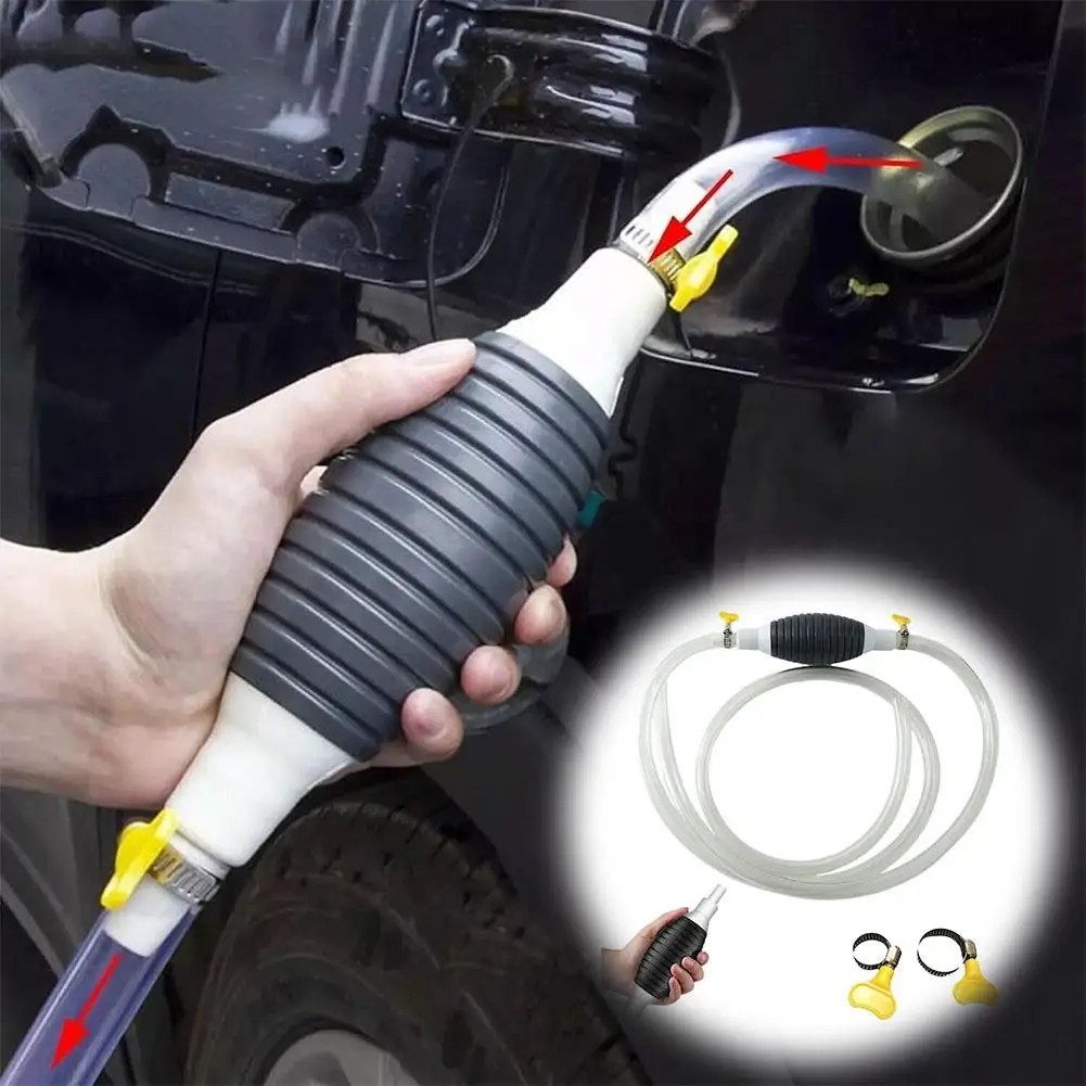 Siphon Hand Pump Portable Manual Car Fuel Transfer Pump for Gas Gasoline Petrol