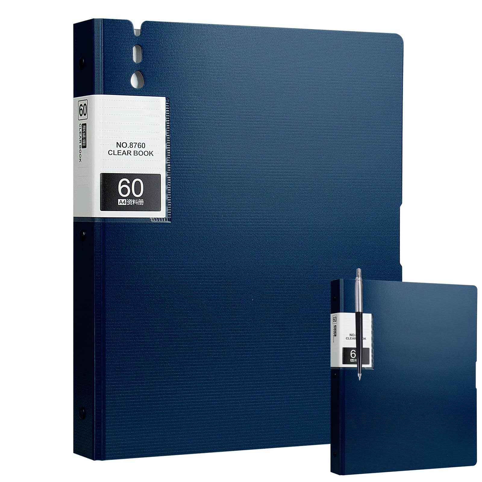 Art Portfolio Binder, 60 Pocket Binder with Plastic Sleeves, Displays 120 Pag…
