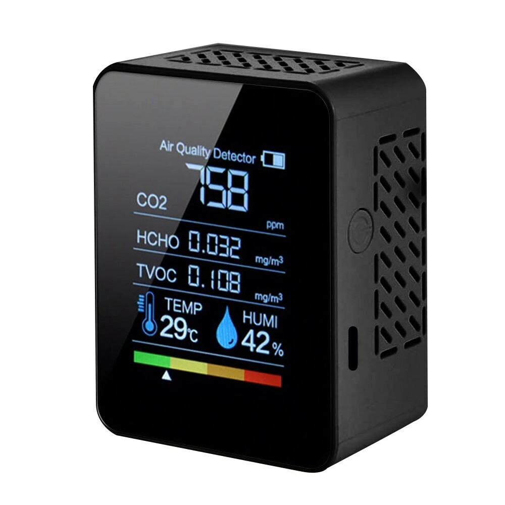 Multifunctional 5in1 CO2 Meter Digital Temperature Humidity Tester Carbon Dioxid