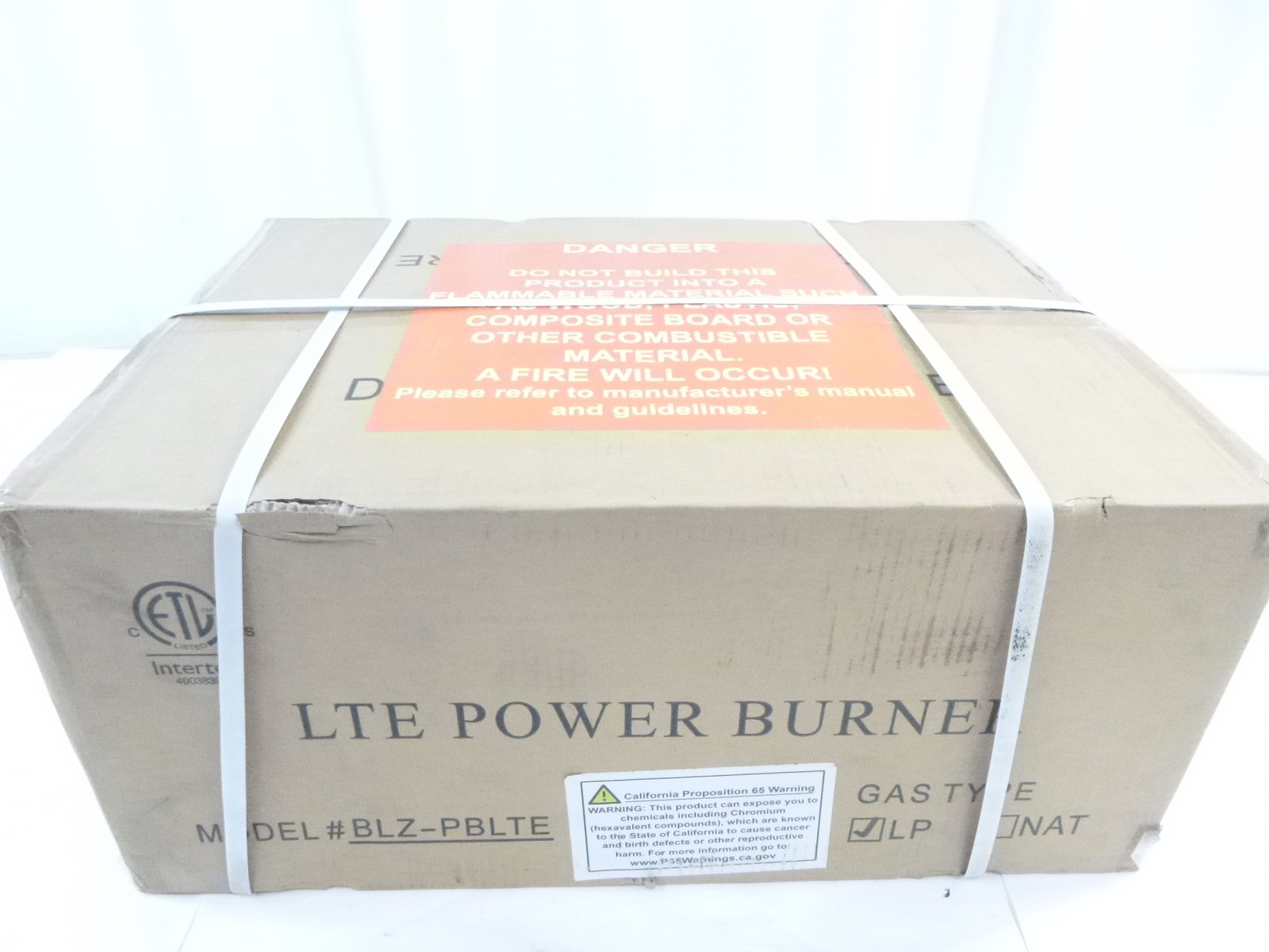 Blaze Built-In Stainless Steel LTE Power Burner w/Lights Outdoor Kitchen