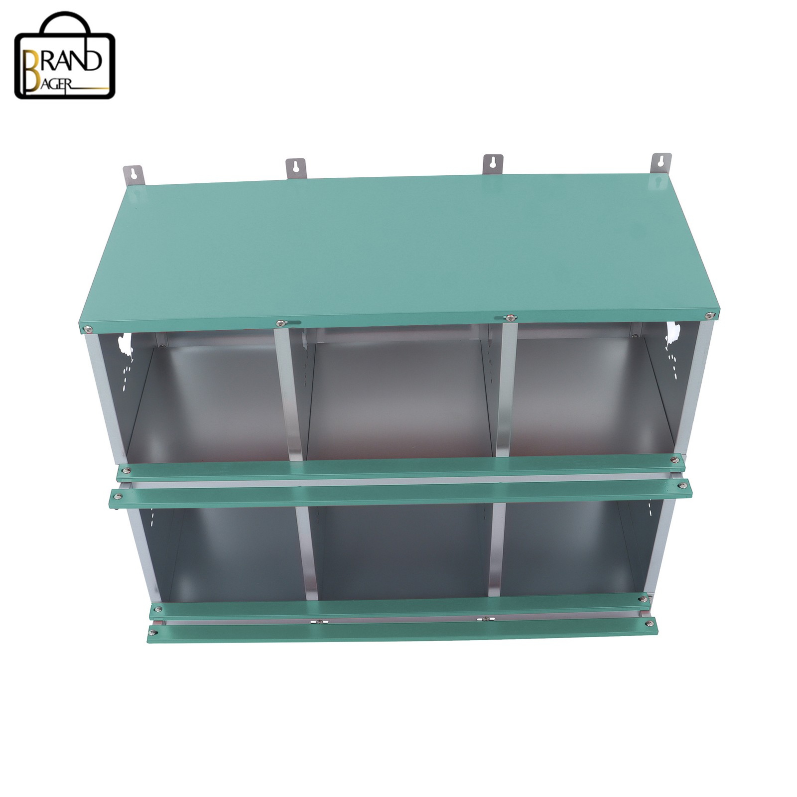 High Quality Material 6 Compartment Chicken Nesting Boxes Metal Poultry Nest Box