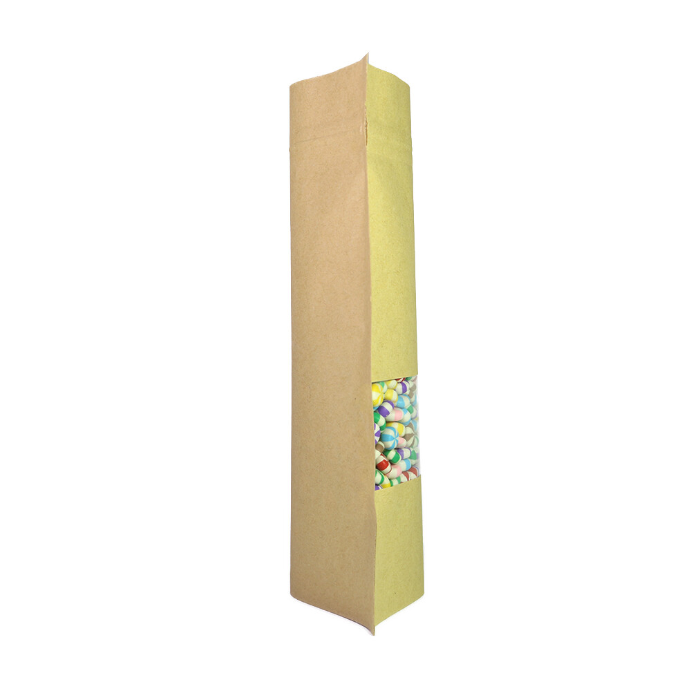 Brown Kraft/Silver/Kraft Stand Up Zip Seal Bags w/Clear Window Variety QTY Sizes