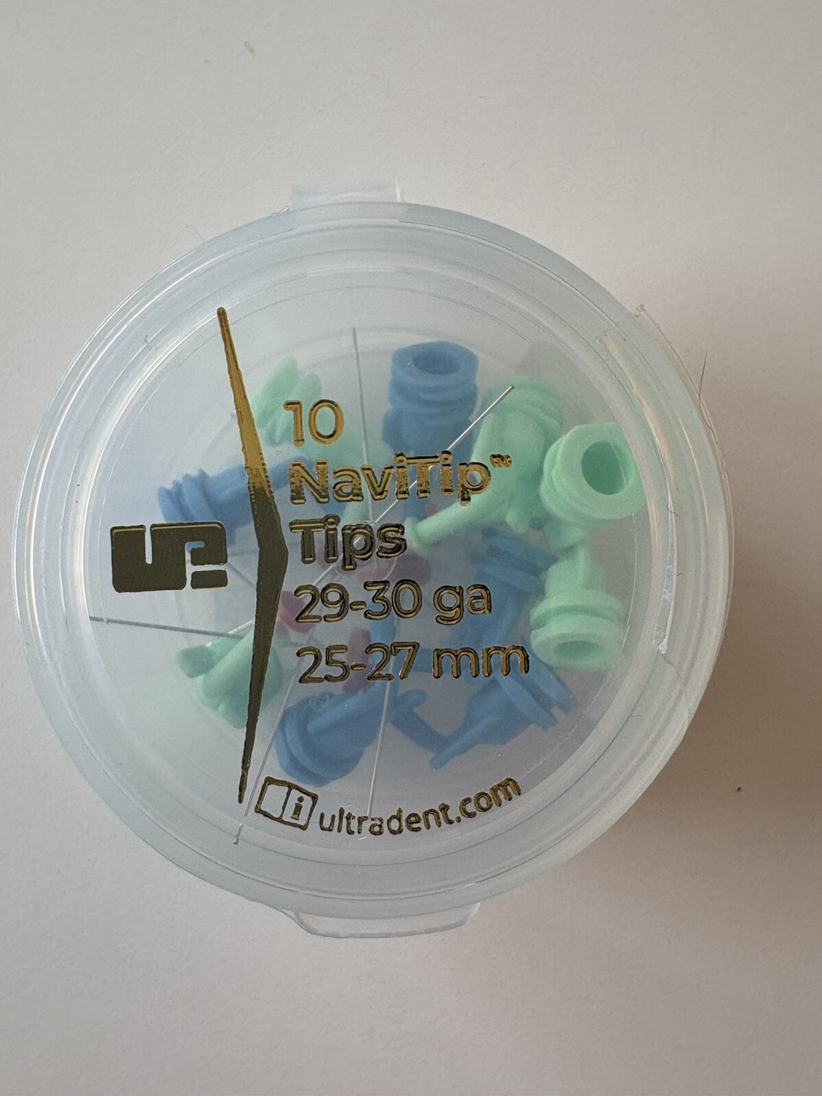 Ultradent NaviTip Irrigator Tips 25-27 mm 29-30 Gauge Blue Green 10/Pk