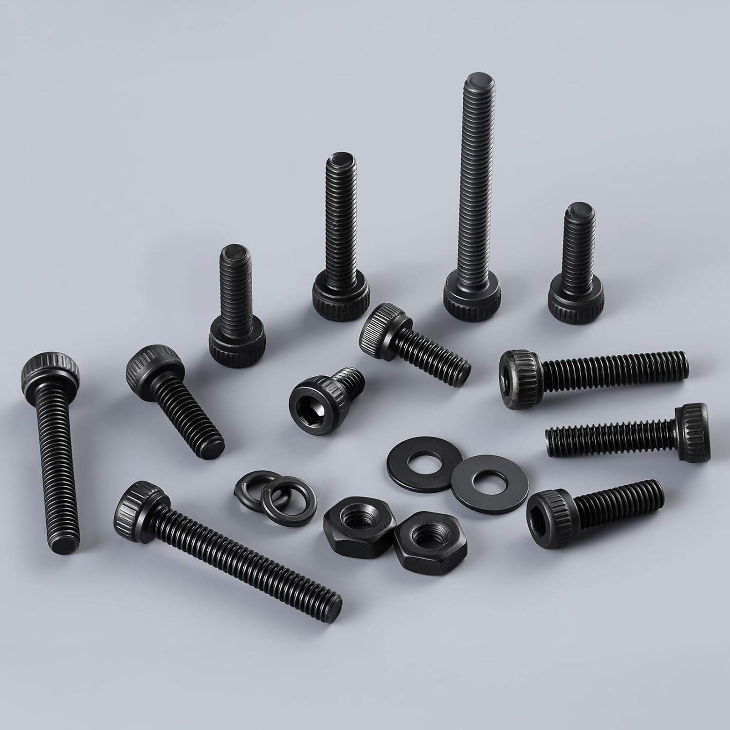 1001pcs M2.5 Hex Socket Screws Kit 12.9 Grade Alloy Steel Bolts Nuts Assortment