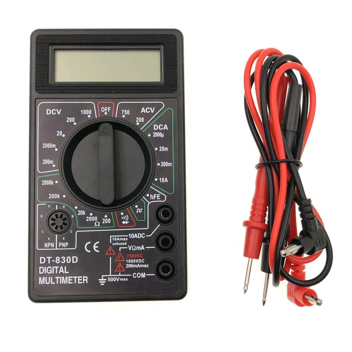 DT830D Black Digital Multimeter Voltmeter/Ammeter Digital LCD Multimeter, …