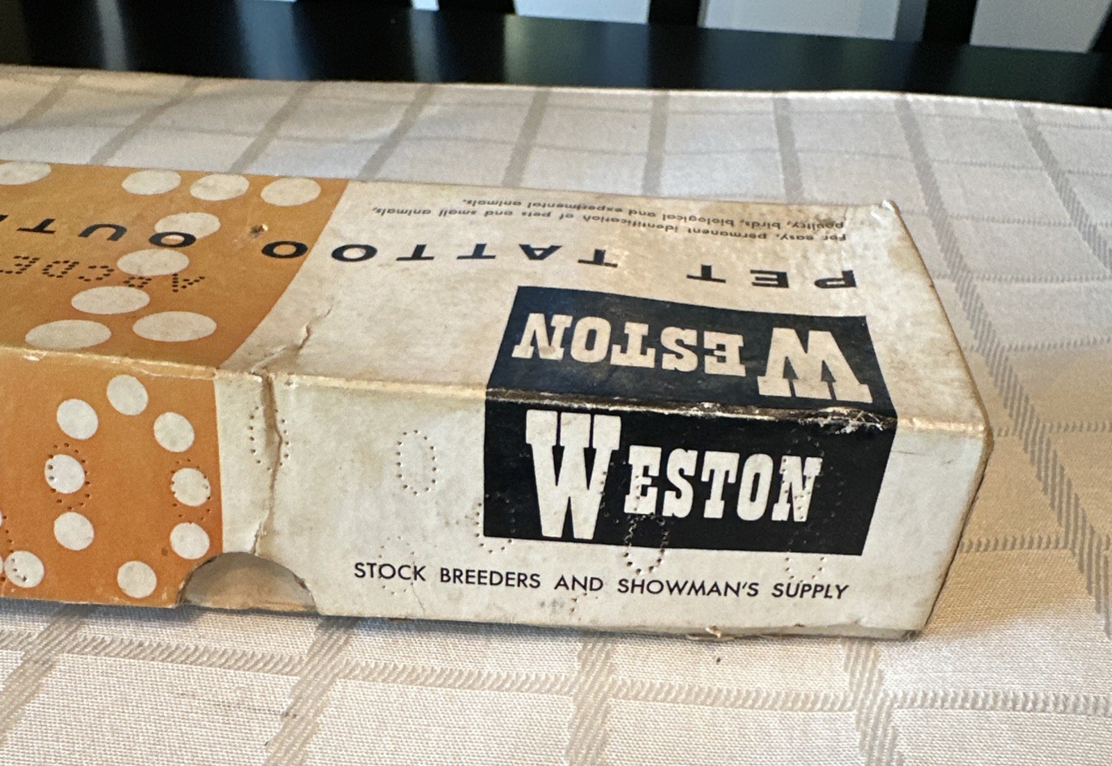 Weston Mfg Supply Co Pet Tattoo Outfit Vintage 10 Stamps 1-10 Pets & Sm Animals