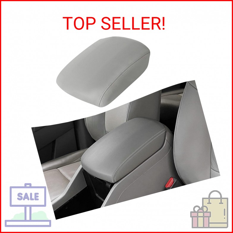 KBH Car Center Console Lid Cover Replacement for Honda Pilot 2009-2015, Vinyl Le