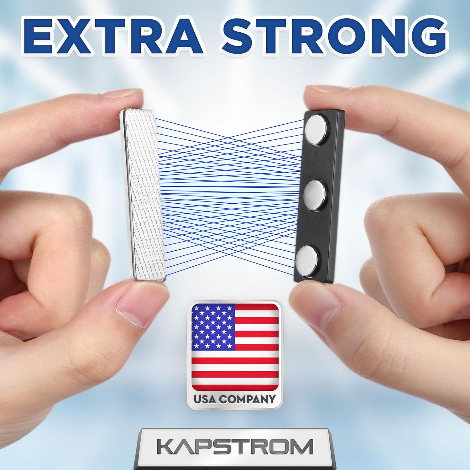 Premium Name Tag Magnets – 3 Pack, 1.75 X 0.5 Inches – Stronghold Neodymium Magn