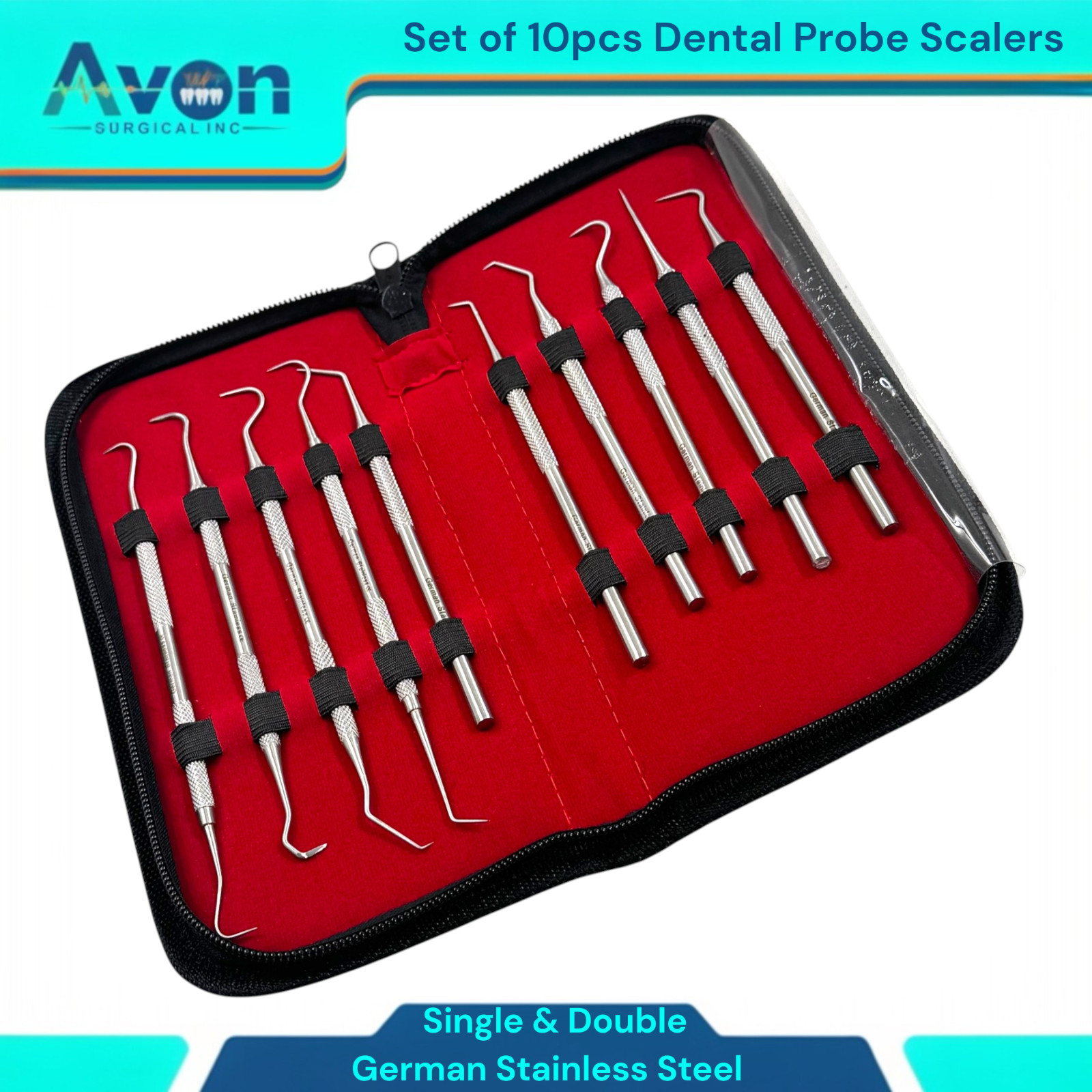 Single & Double Ended Scaler Picks – Precision Dental Hygiene Probes – 10 Pack