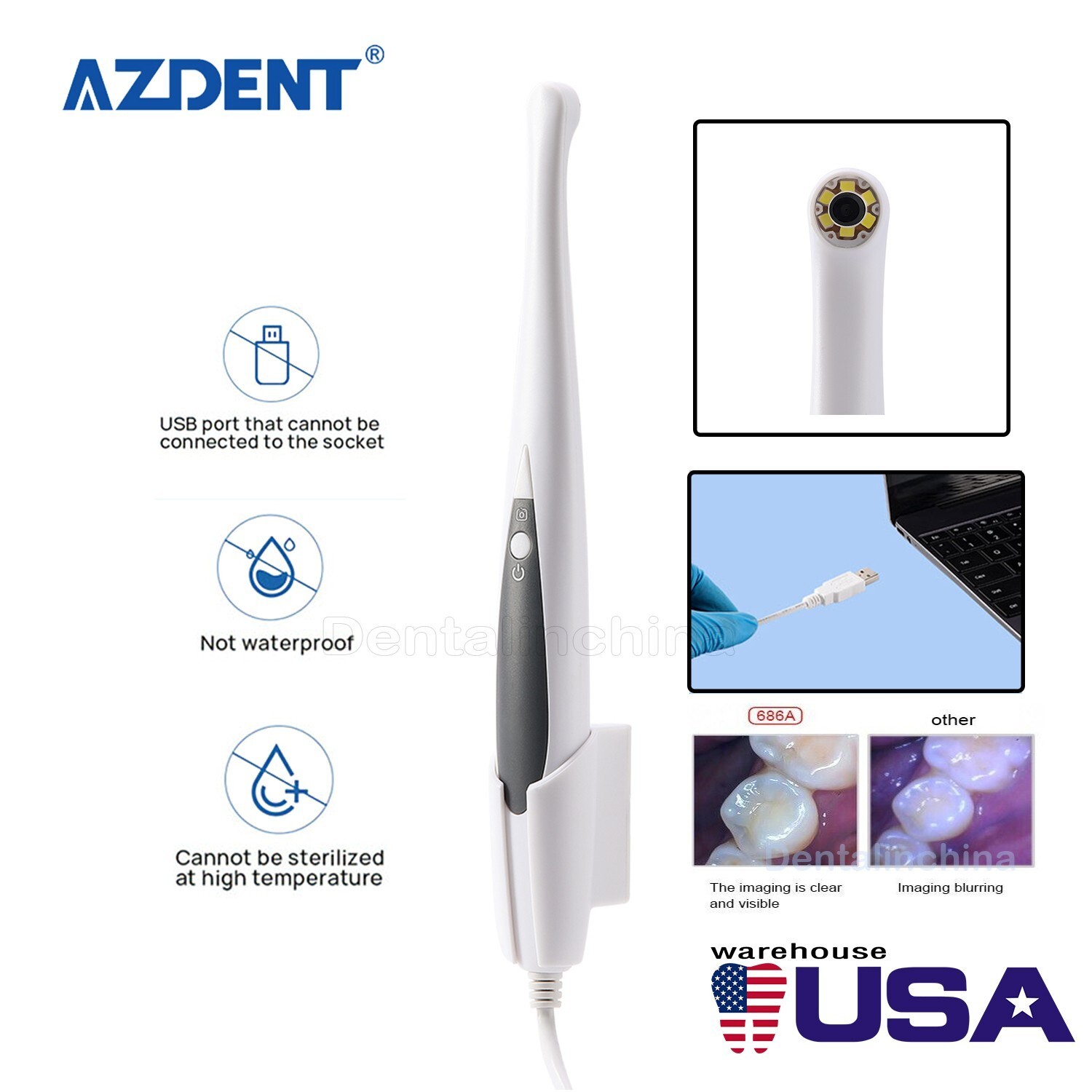 Dental/Intraoral Camera/USB Digital Imaging Intra Oral HD Camera 13 Mega-Pixel