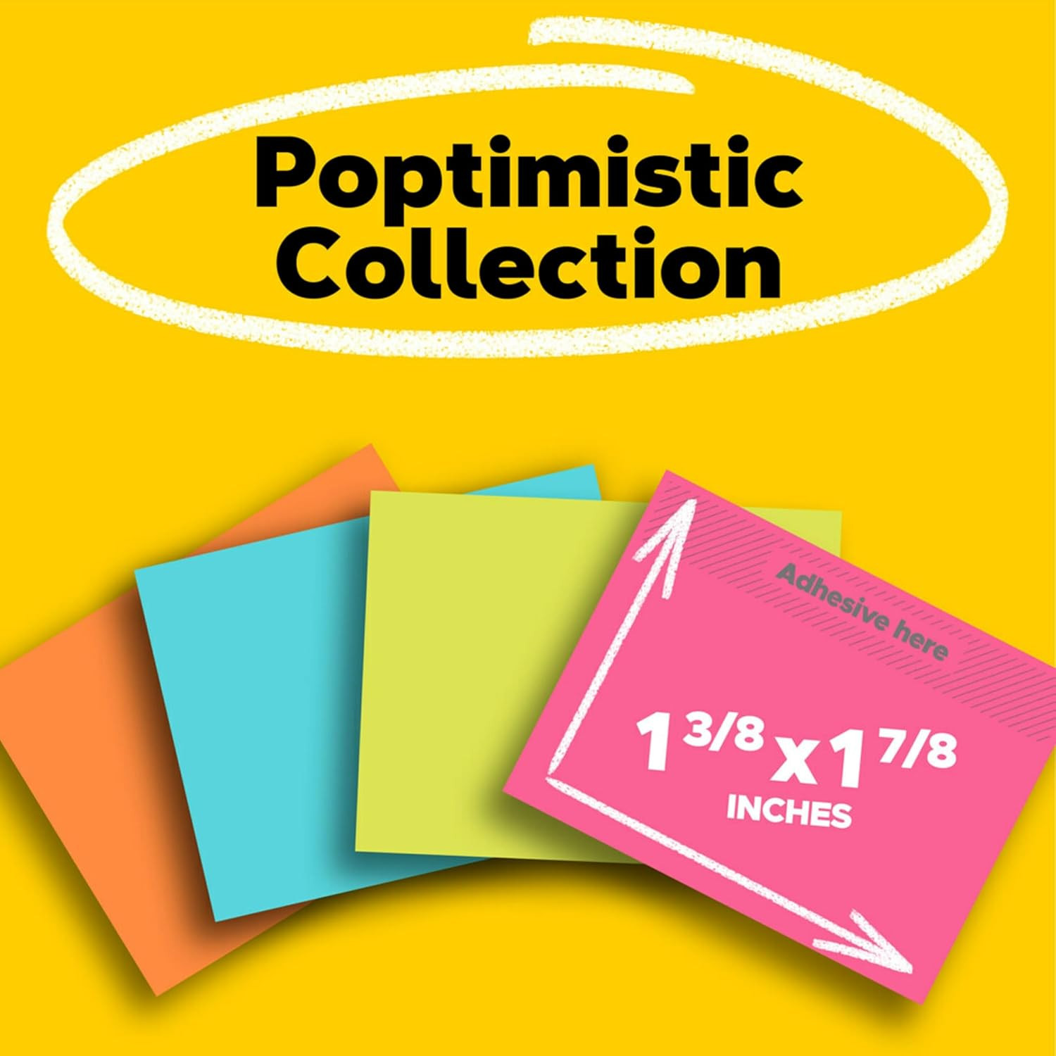 Post-It Mini Notes, 1 3/8 In. X 1 7/8 In., 12 Sticky Notes Pads, 100 Sheets per