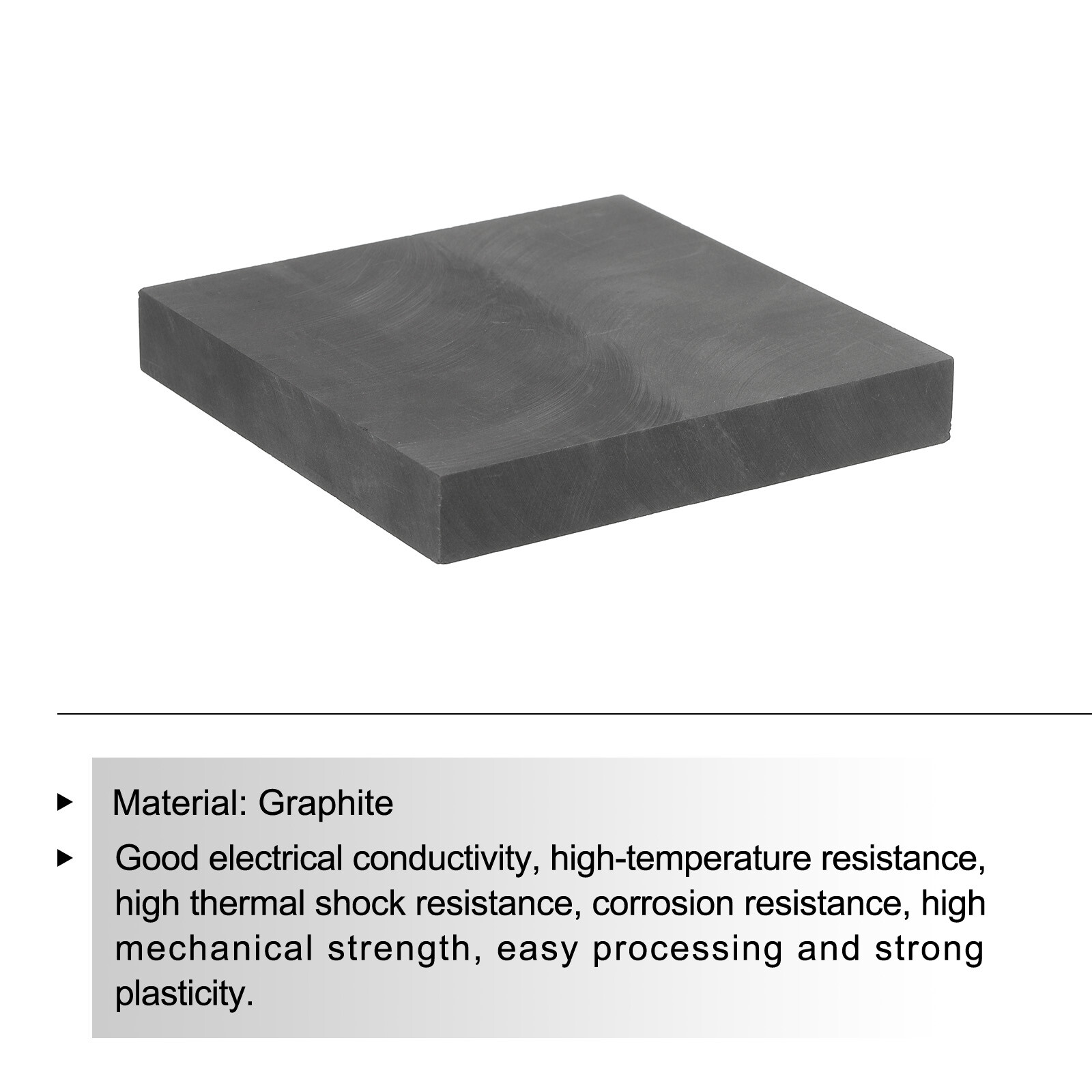 Graphite Block Ingot Rectangle Graphite Electrode Plate 100x100x15mm