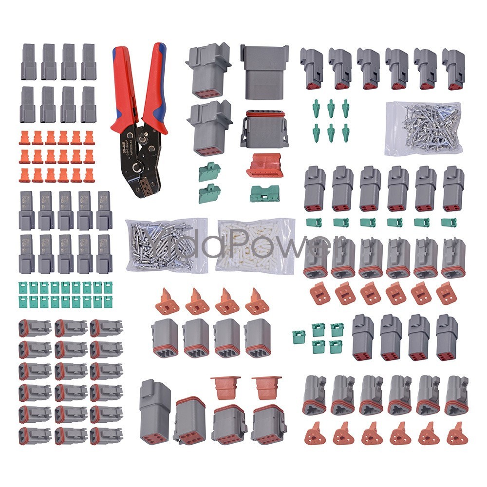 US Connector Plug KIT 1750PCS With Crimp Tool Automotive #DT-KIT3-TR