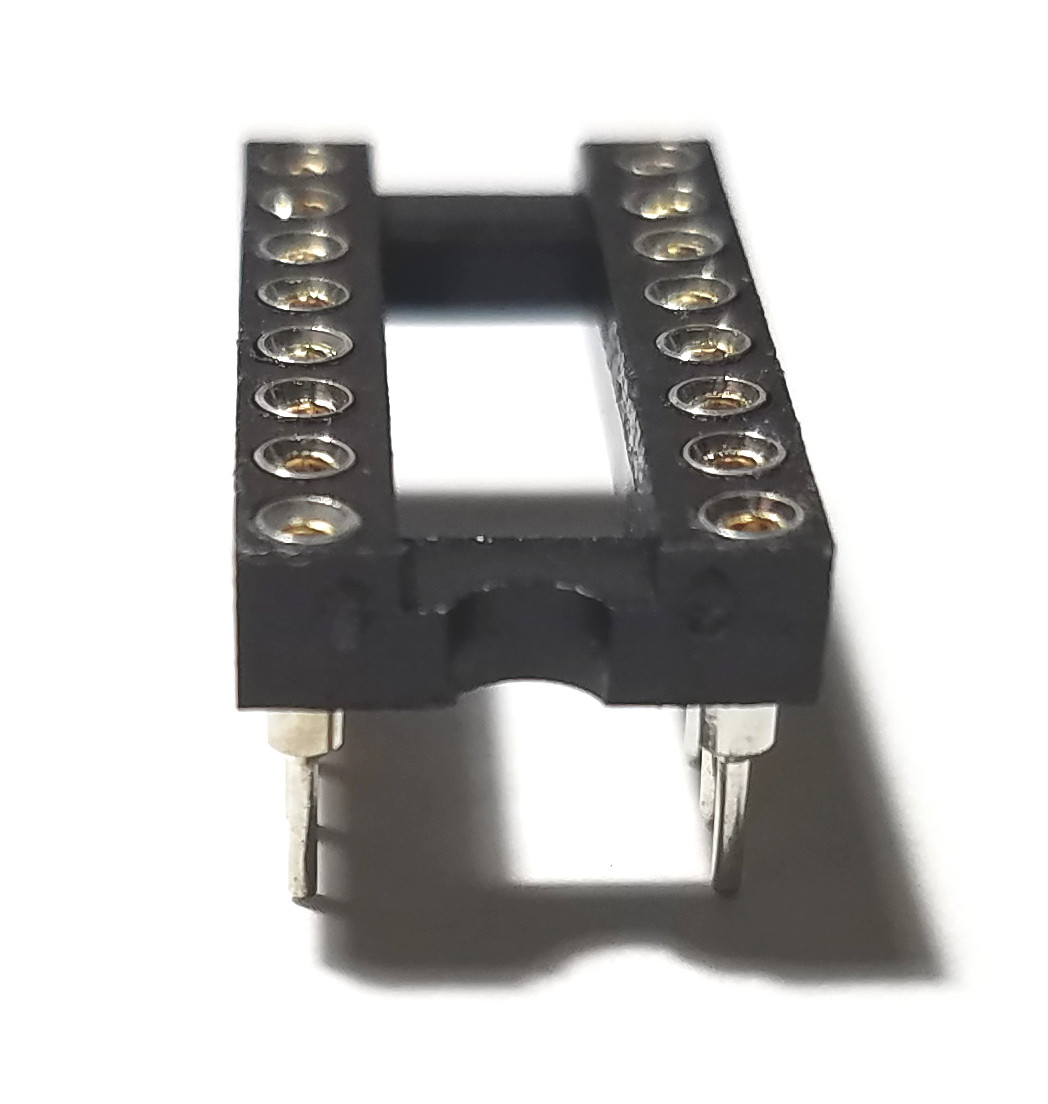 10PCS IC Sockets DIP-16 Machined Round Contact Pins Holes 2.54mm DIP16 DIP 16