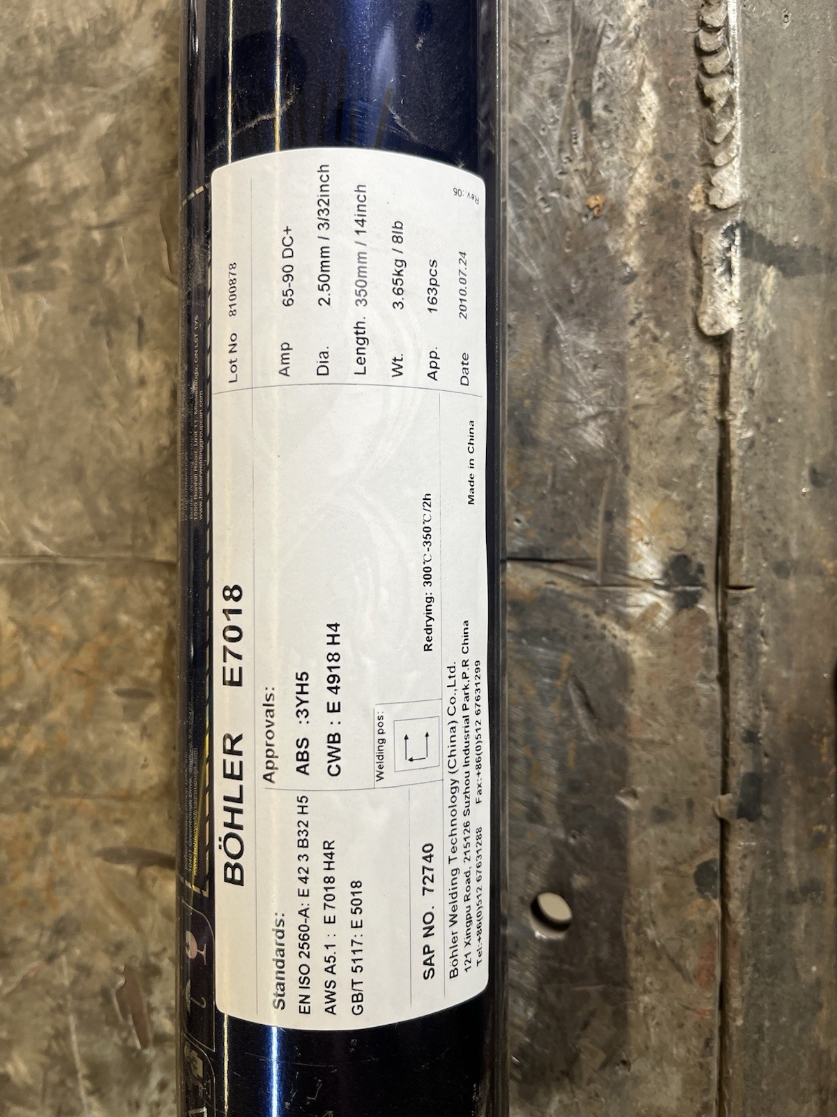 Bohler 3/32 E7018 Electrodes 8lb Cans