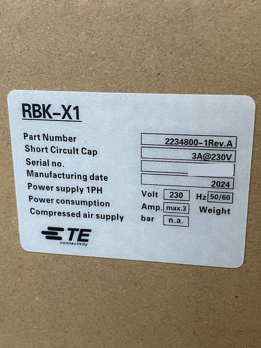 RAYCHEM RBK-X1 Semi-Automatic Benchtop Heat Shrink Machine 220-240V*