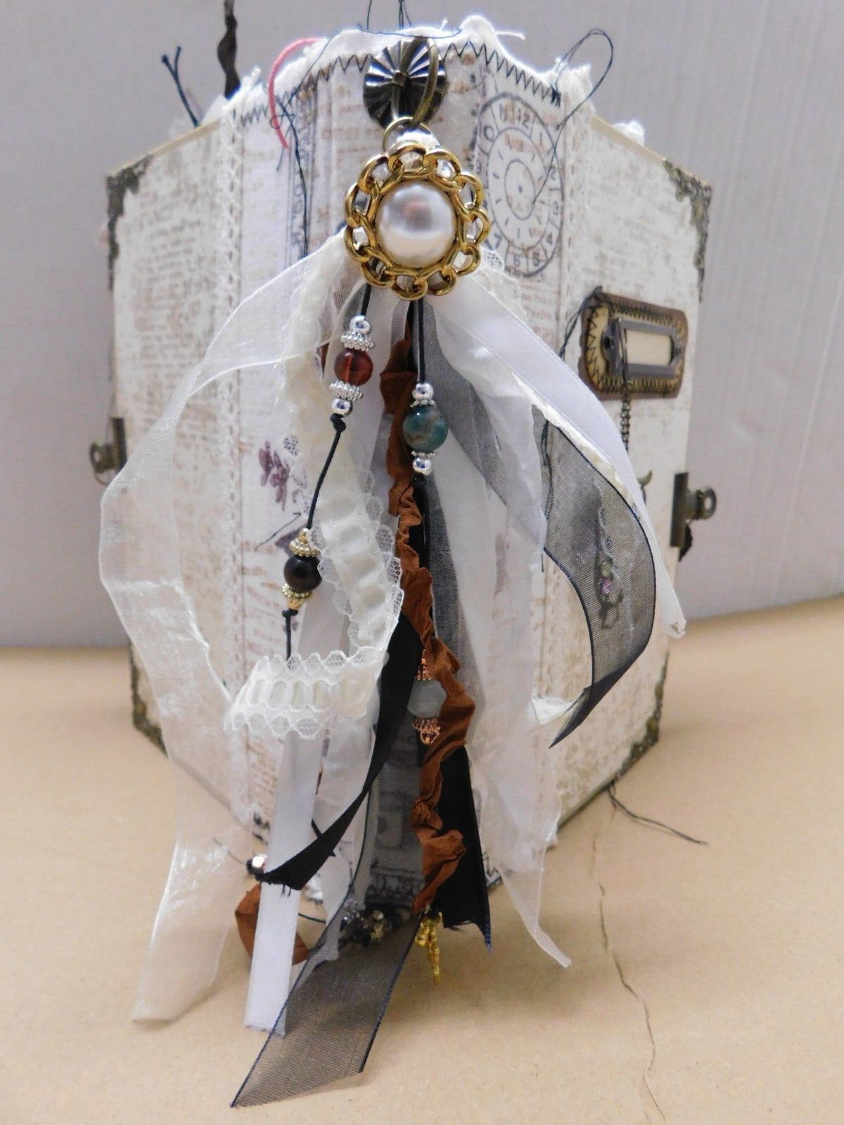 Junk Journal Handmade Chunky Vintage Style Handmade Hardcover /Ephemera Biege