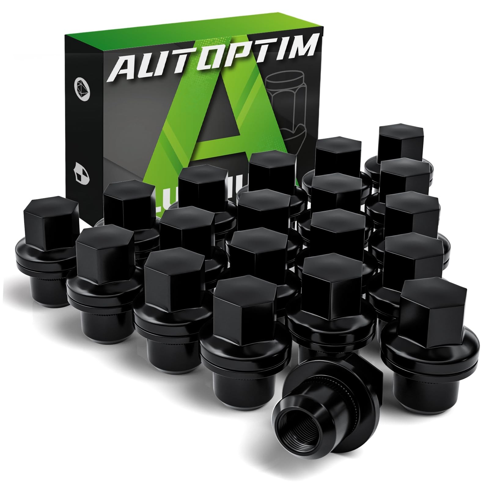 AUTOPTIM M14x1.5 Lug Nuts Black 20pc 1.81″ Land Rover
