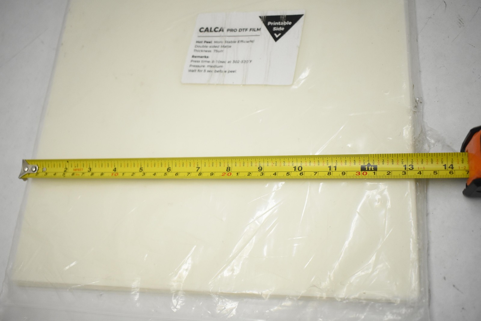 CALCA Pro DTF Film Double Sided Matte Hot Peel 75um Printable Transfer Sheets