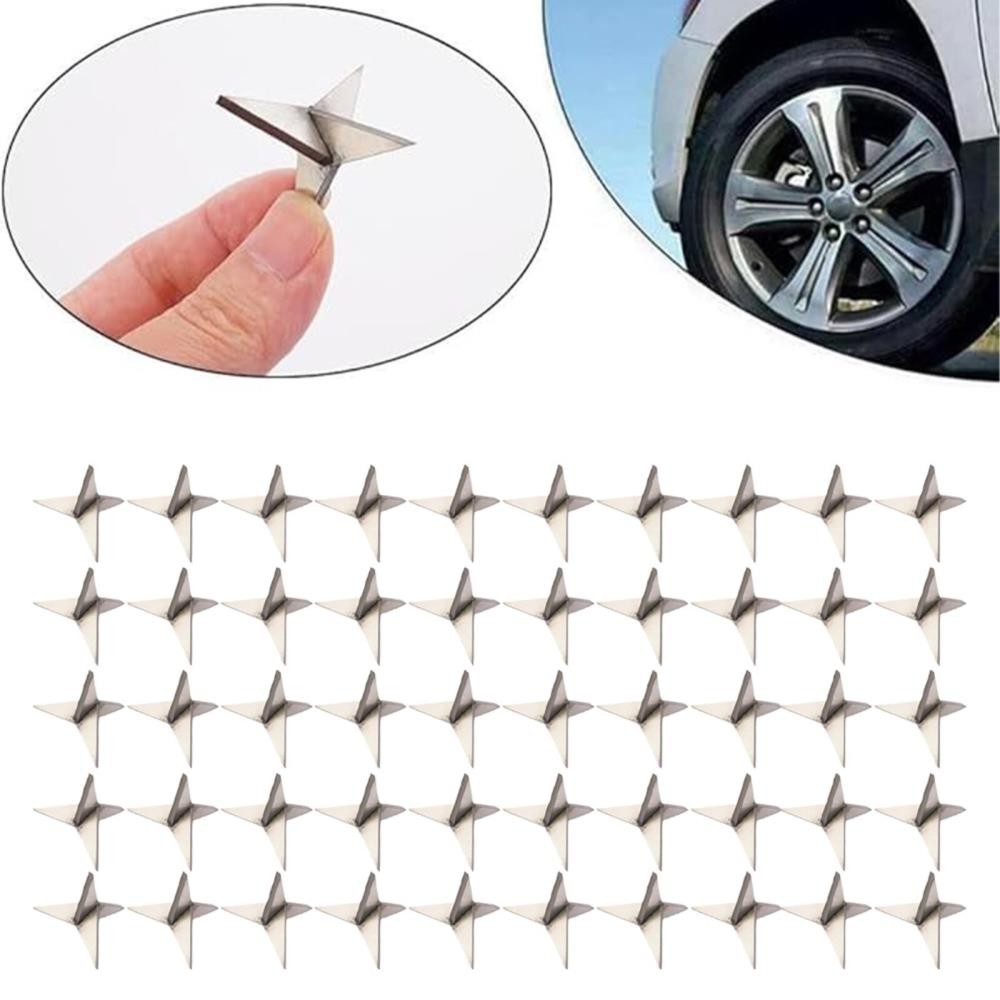 50PC Tire Puncture Spikes Heavy Portable Duty Carbon Steel Triangle Road Spikes