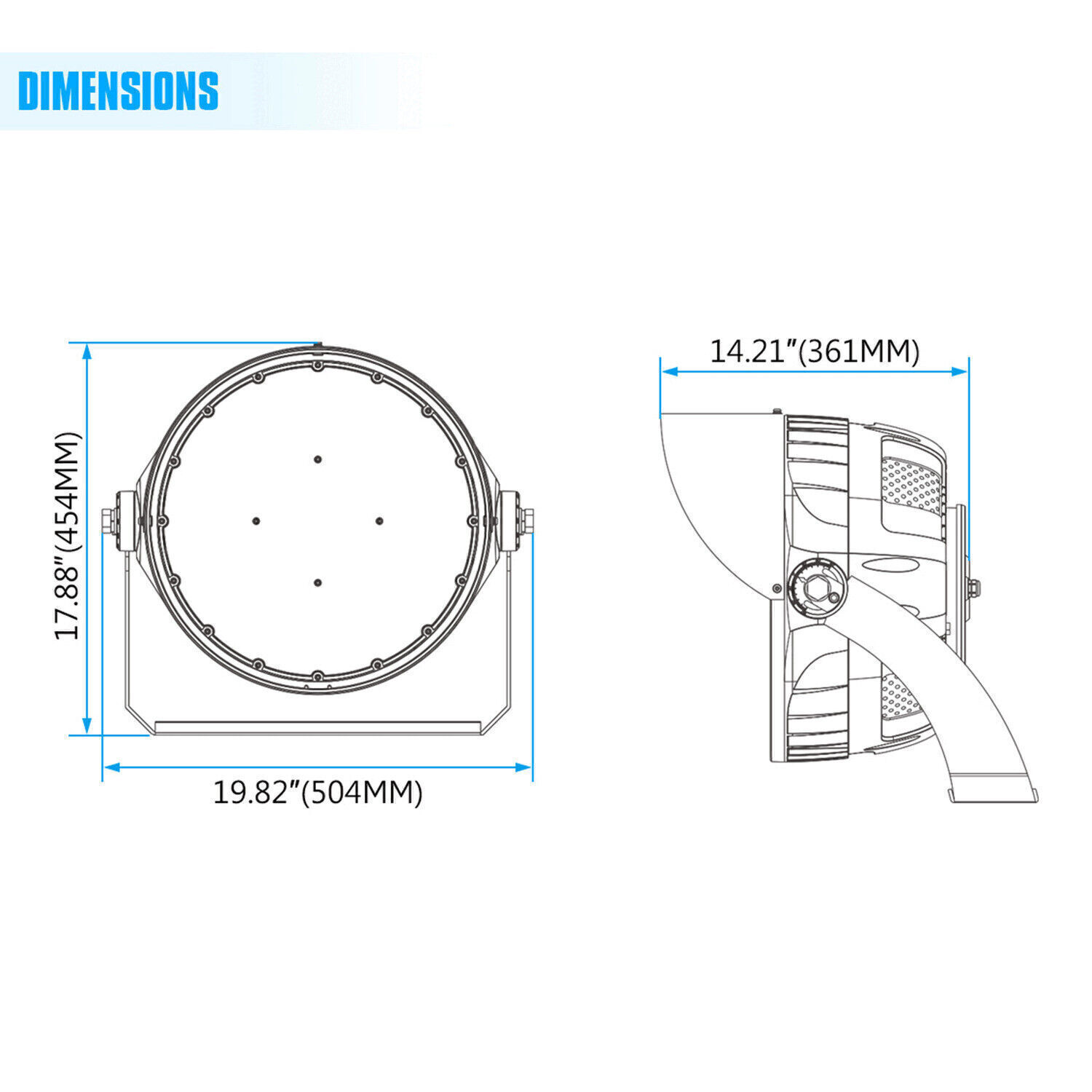 3000W Equivalent LED Stadium Lights 84000LM 600W Commercial Outdoor Flood Light