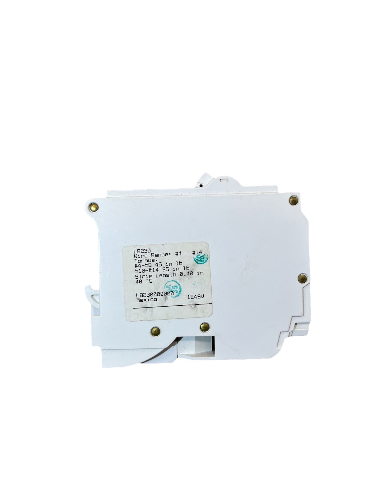 Leviton LB230 30A 2-Pole 201-250V AC Main Circuit Breaker Trip Indicator