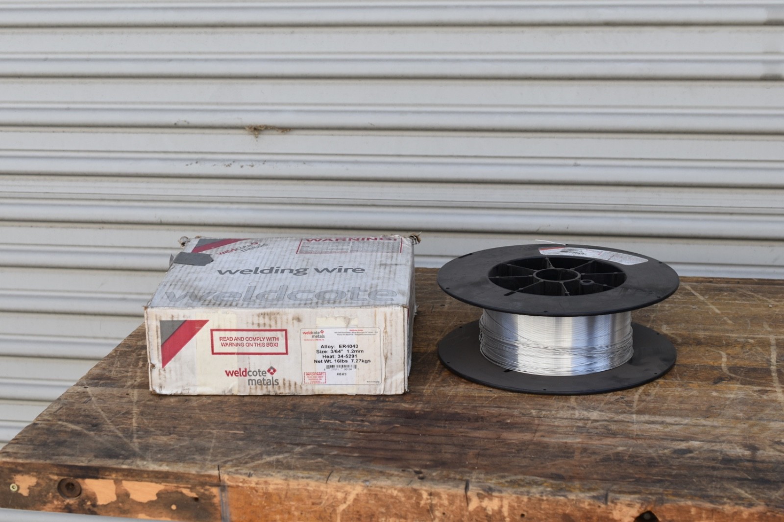 Weldcote Metals alloy 4043, mig welding wire 0.35, 3.70 pounds.