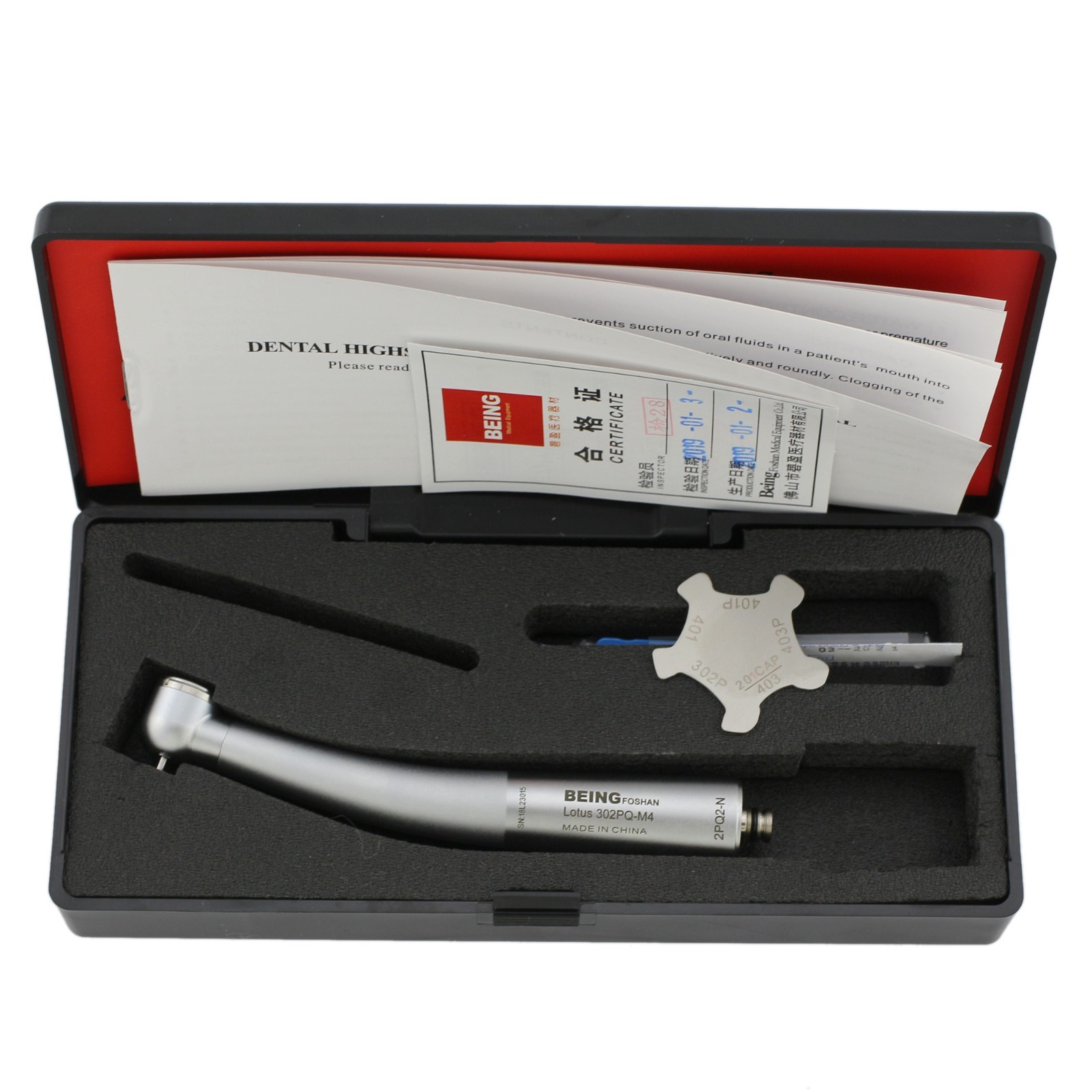 BEING Dental Fiber Optic Turbine High Speed Handpiece NSK Coupler 4 6 Hole LED